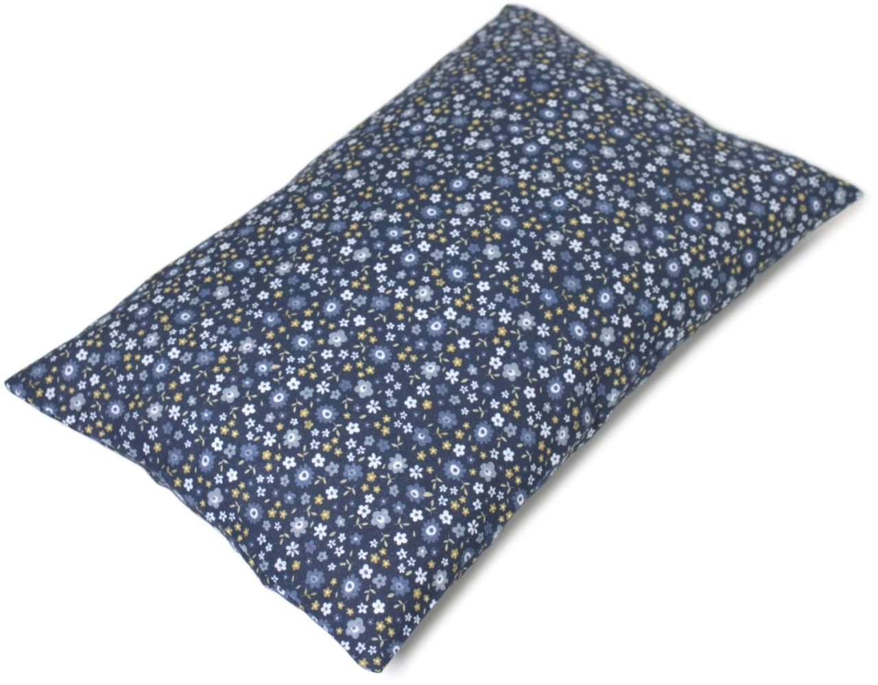 Zirbenholzkissen 30x20cm Bio-Inlett + Bio-Bezug Blümchen-blau – Bild 4