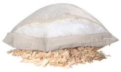 Kopfkissen Mit Zirbe + Hohlfaser 40x80cm Bio-Perkal - Doppelkammer