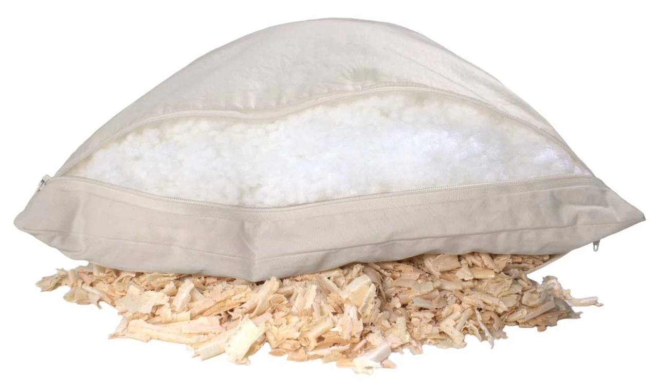 Kopfkissen Mit Zirbe + Hohlfaser 40x80cm Bio-Perkal - Doppelkammer