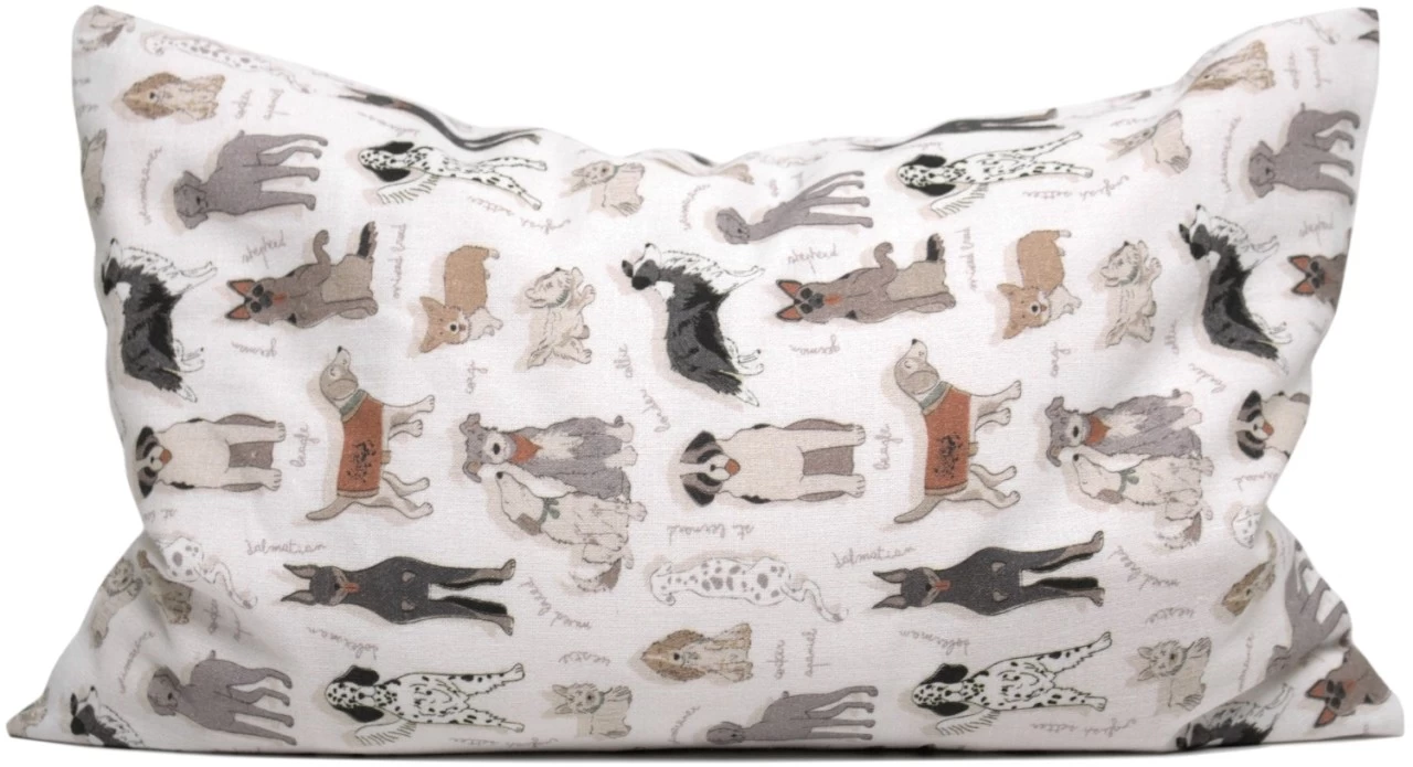 Bio-Lavendelkissen 30x20cm Bio-Inlett + Bio-Bezug Liebe Hunde