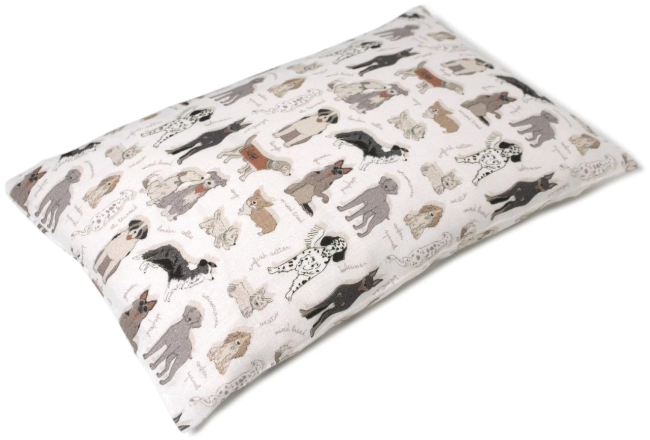 Bio-Lavendelkissen 30x20cm Bio-Inlett + Bio-Bezug Liebe Hunde – Bild 6