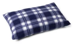 8-Kräuter Kissen, Bio-Inlett + Bezug Flanell Karo Flanell Blau-karo