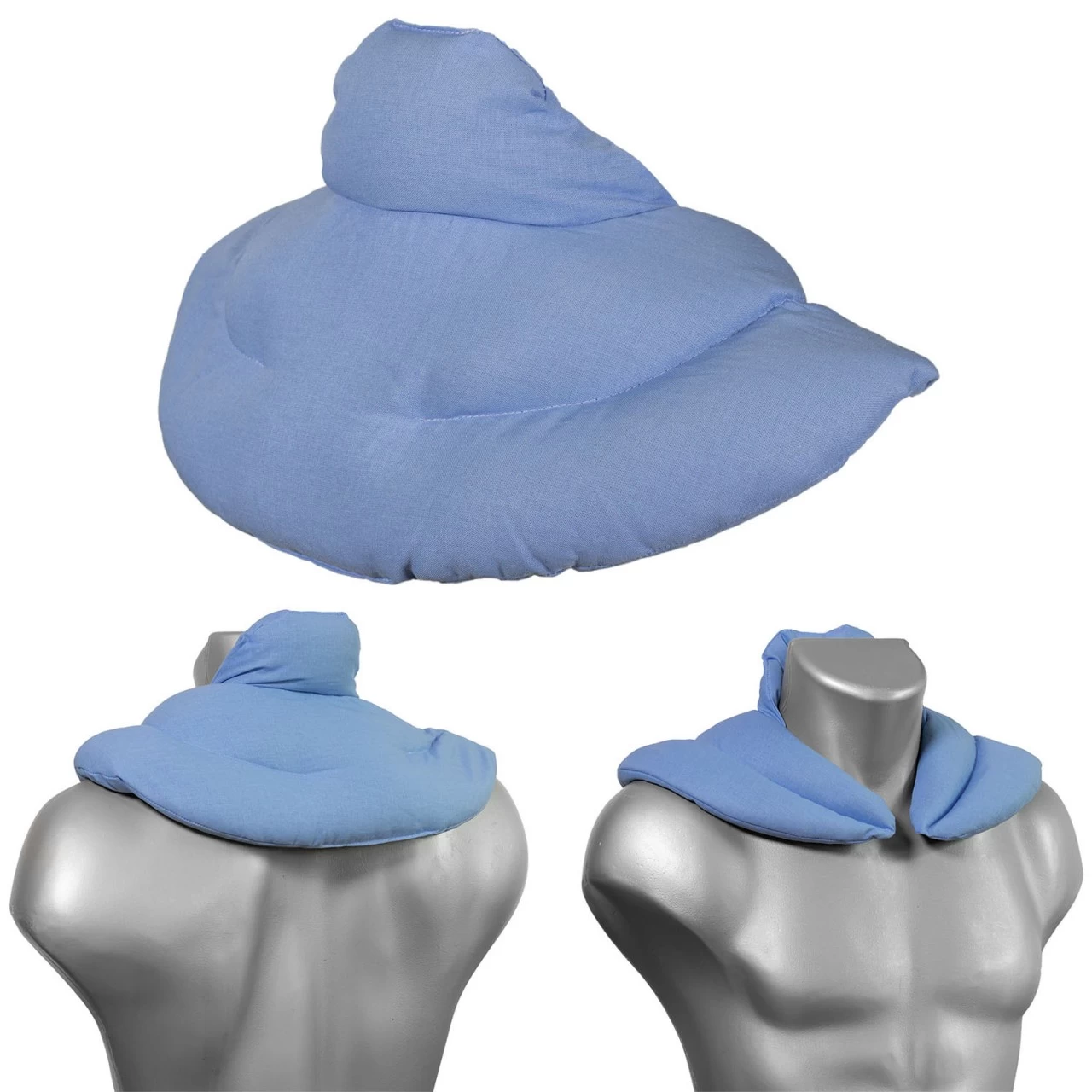 Nackenhörnchen Mit Stehkragen, Hellblau – Bild 7