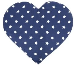 Körnerkissen Herz Ca 30x25cm, Sterne-blau