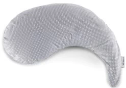 THERALINE Stillkissen + Bezug "Punkte Grau" 135x25cm Yinnie