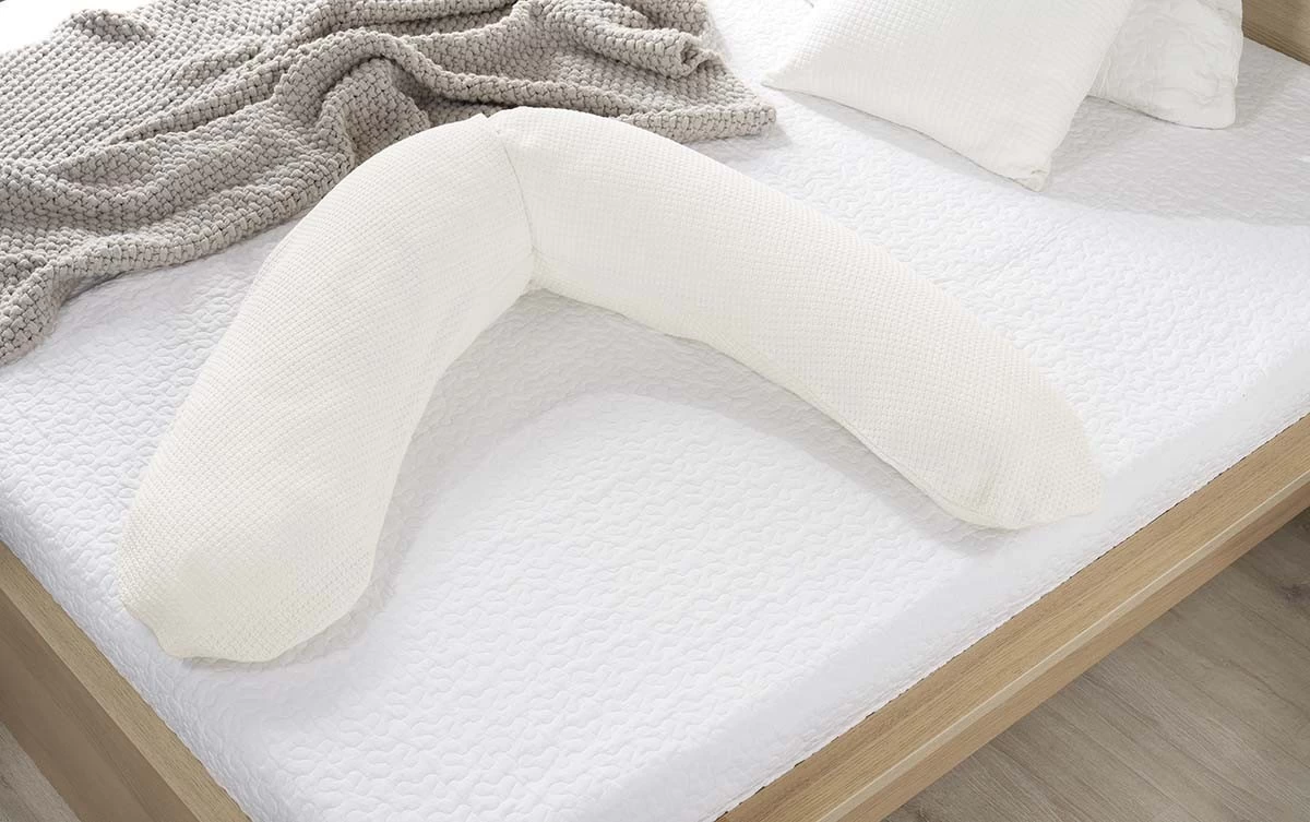 THERALINE Stillkissenbezug 190x40 -161- "Creme" - Feinstrick – Bild 3