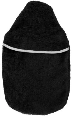 Wärmflaschenbezug Kompakt Frottee Schwarz