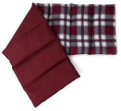 Körnerkissen 8-Kammer 75x20cm, Flanell Karo-rot