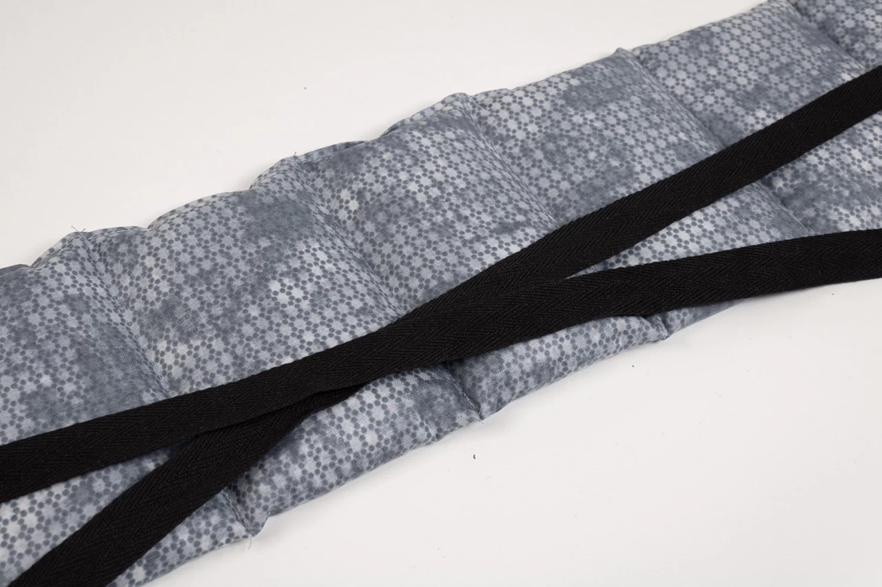 7-Kammer Wärmekissen, 65x15cm, Used-look Grau-blau – Bild 3