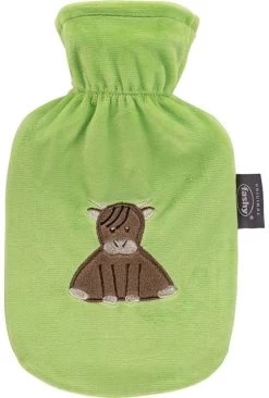 Fashy Kinder-Wärmflasche 0.8l Mit Flauschbezug Wasserbüffel „Wasti“