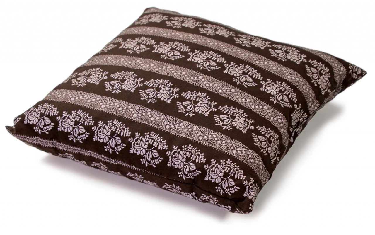 Zirbenkissen 40x40cm Blumen-braun Direkt Befüllt – Bild 3