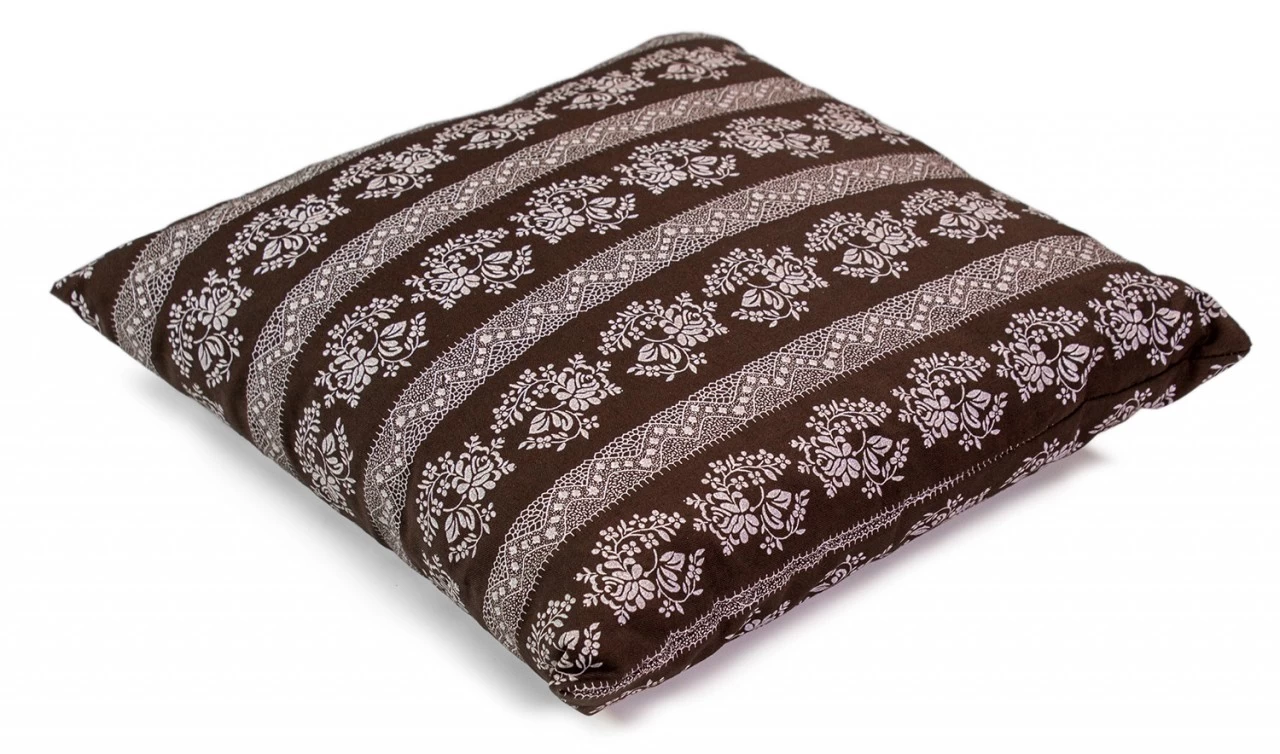 Zirbenkissen 40x40cm Blumen-braun Direkt Befüllt – Bild 7