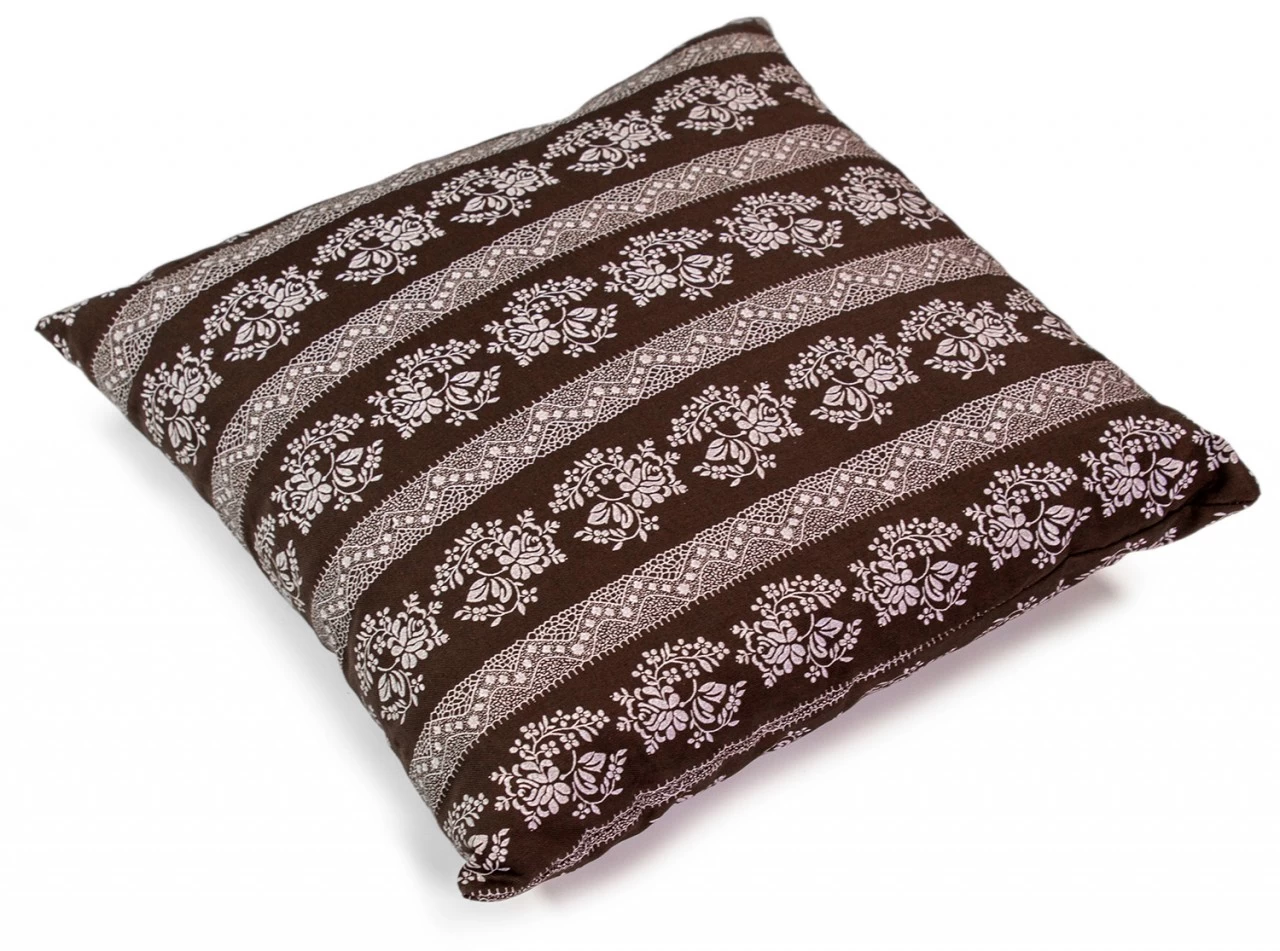 Zirbenkissen 40x40cm Blumen-braun Direkt Befüllt – Bild 6