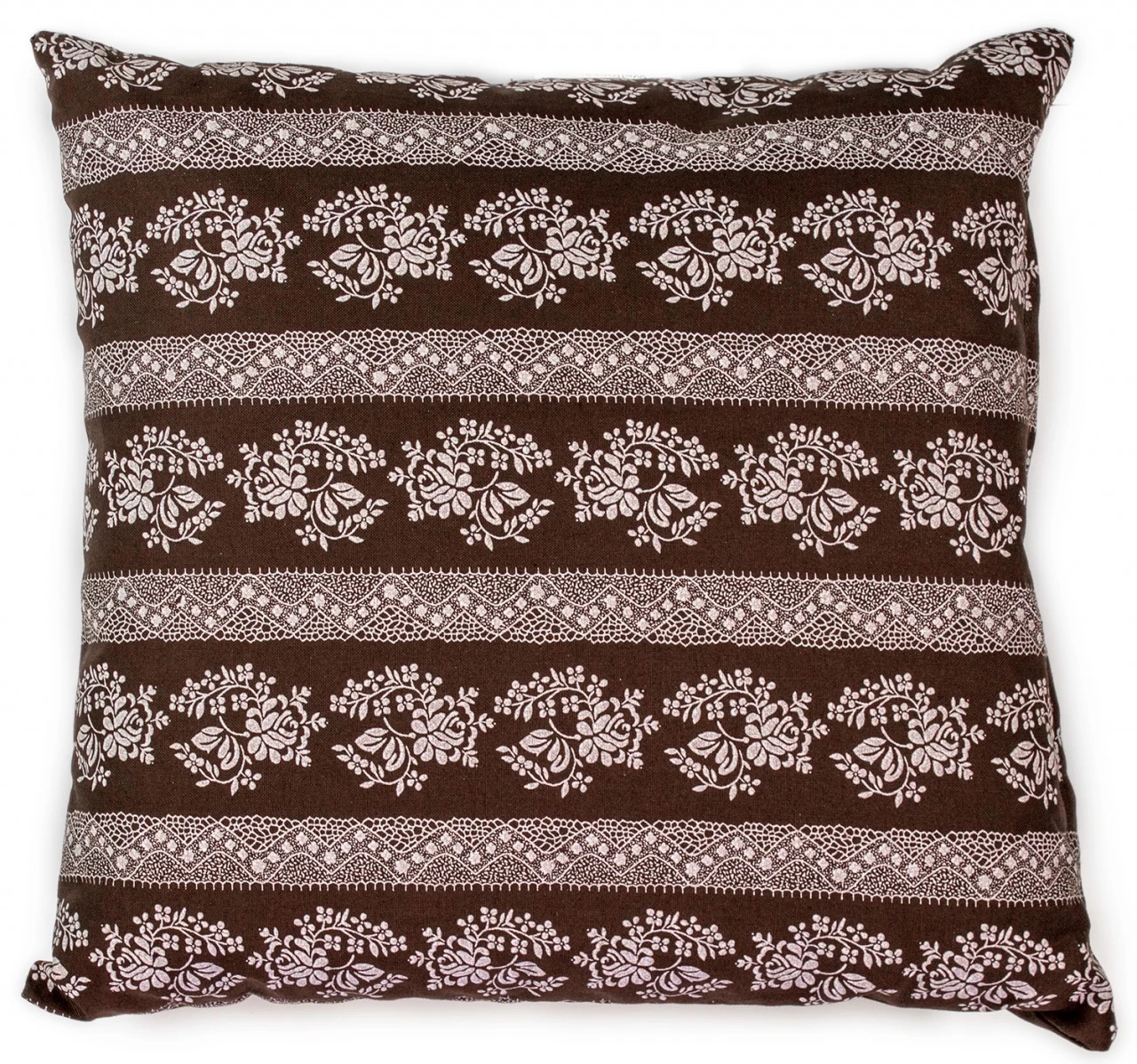 Zirbenkissen 40x40cm Blumen-braun Direkt Befüllt – Bild 2