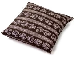 Zirbenkissen 40x40cm Blumen-braun Direkt Befüllt
