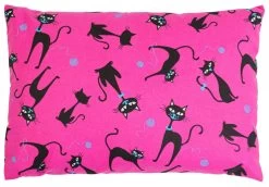 Lavendelkissen Mit Dinkelspelz 30x20cm Mit Zusätzlichem Bezug - Bio-Lavendel + Bio-Dinkelspelz Katzen-pink